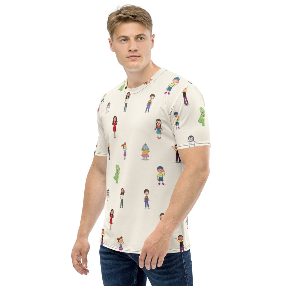 Roots & Talks Characters All-Over Print Crew Neck T-Shirt - product photo