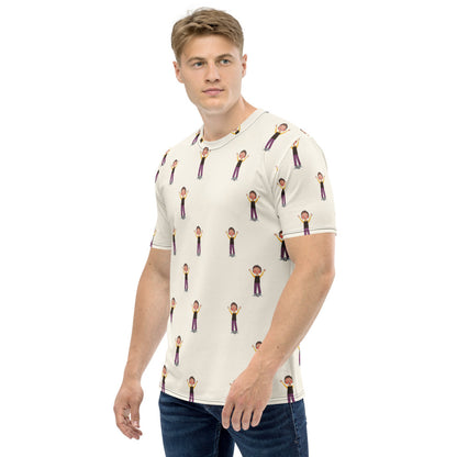 Gazi Character All-Over Print Crew Neck T-Shirt, Roots & Talks - product photo