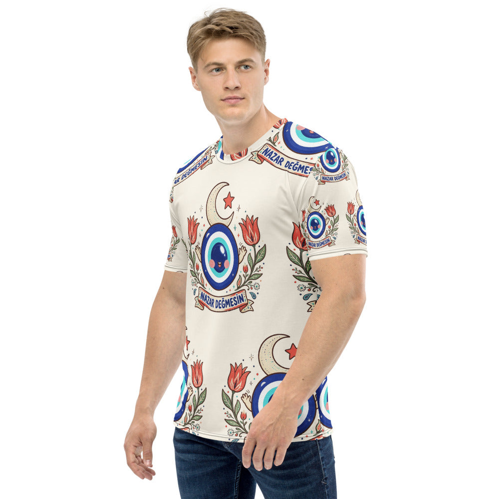 Nazar Değmesin All-Over Print Crew Neck T-Shirt, Roots & Talks - product photo