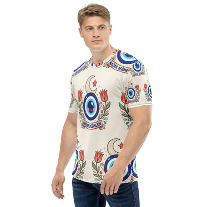 Nazar Değmesin All-Over Print Crew Neck T-Shirt, Roots & Talks - product photo