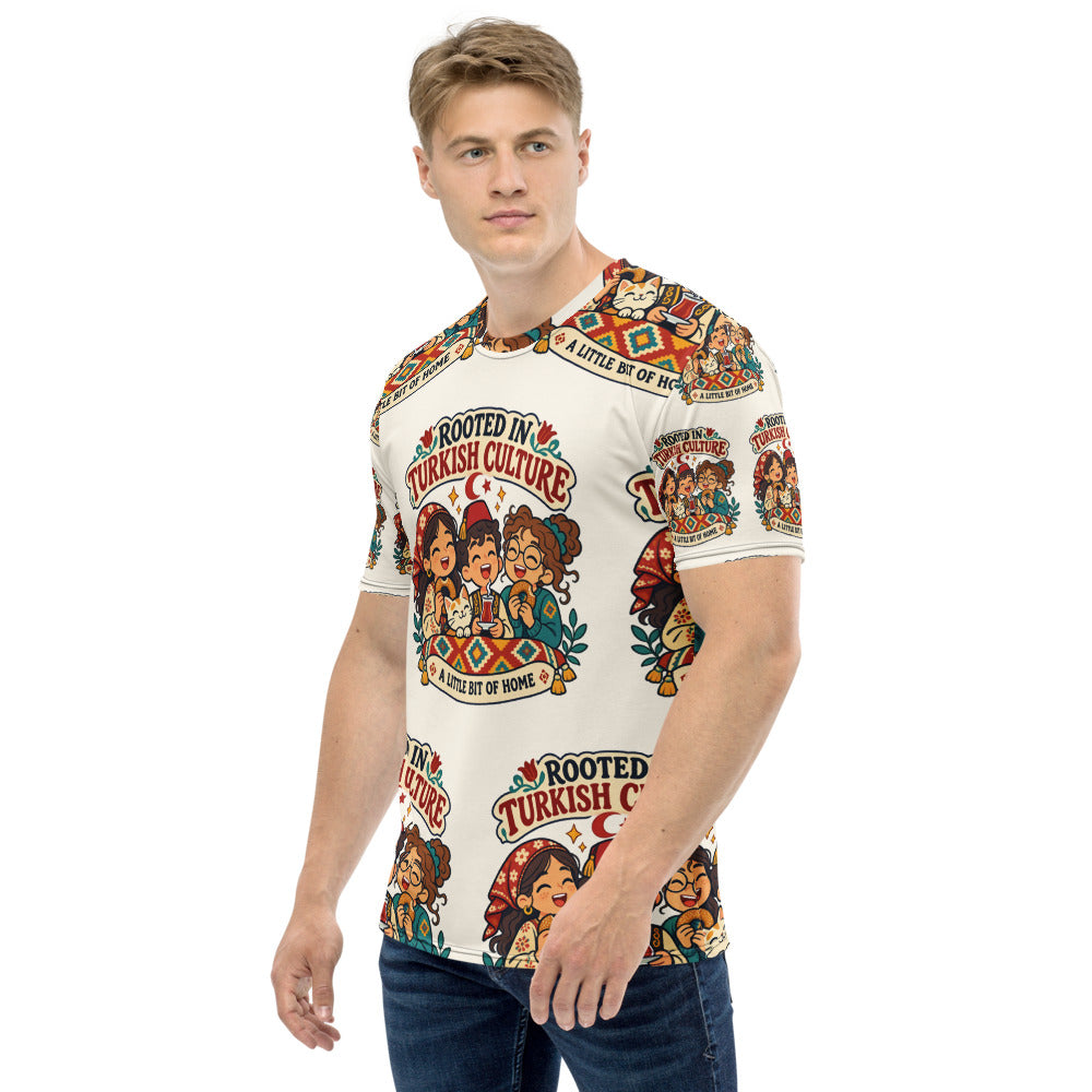 Rooted in Turkish Culture All-Over Print Crew Neck T-Shirt, Roots & Talks - product photo