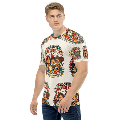 Rooted in Turkish Culture All-Over Print Crew Neck T-Shirt, Roots & Talks - product photo