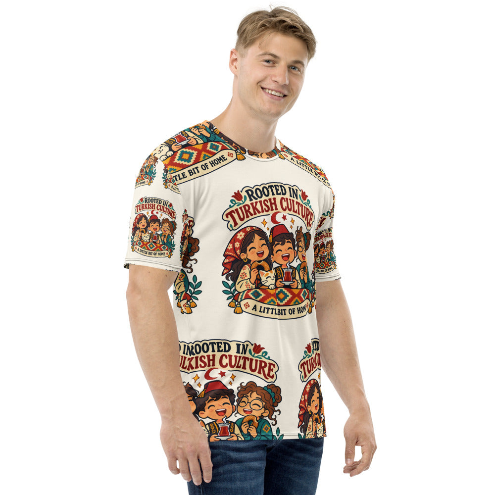 Rooted in Turkish Culture All-Over Print Crew Neck T-Shirt, Roots & Talks - product photo
