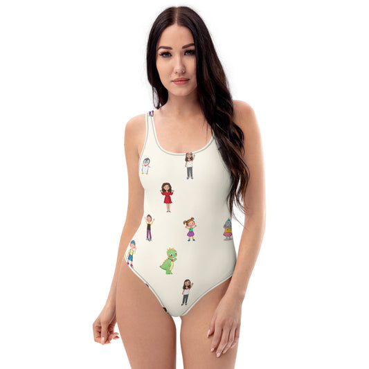 Roots & Talks Characters All-Over Print One-Piece Swimsuit - product photo