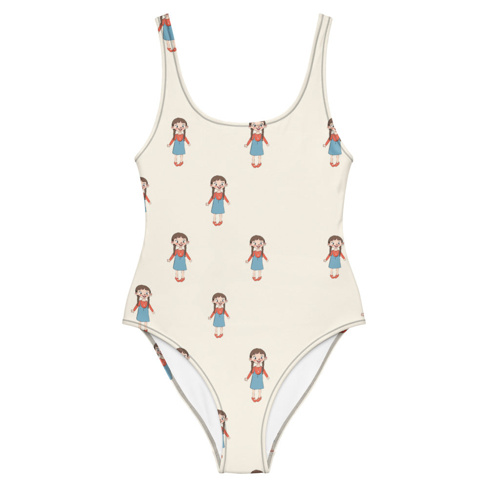 Eylül Character All-Over Print One-Piece Swimsuit, Roots & Talks - Front