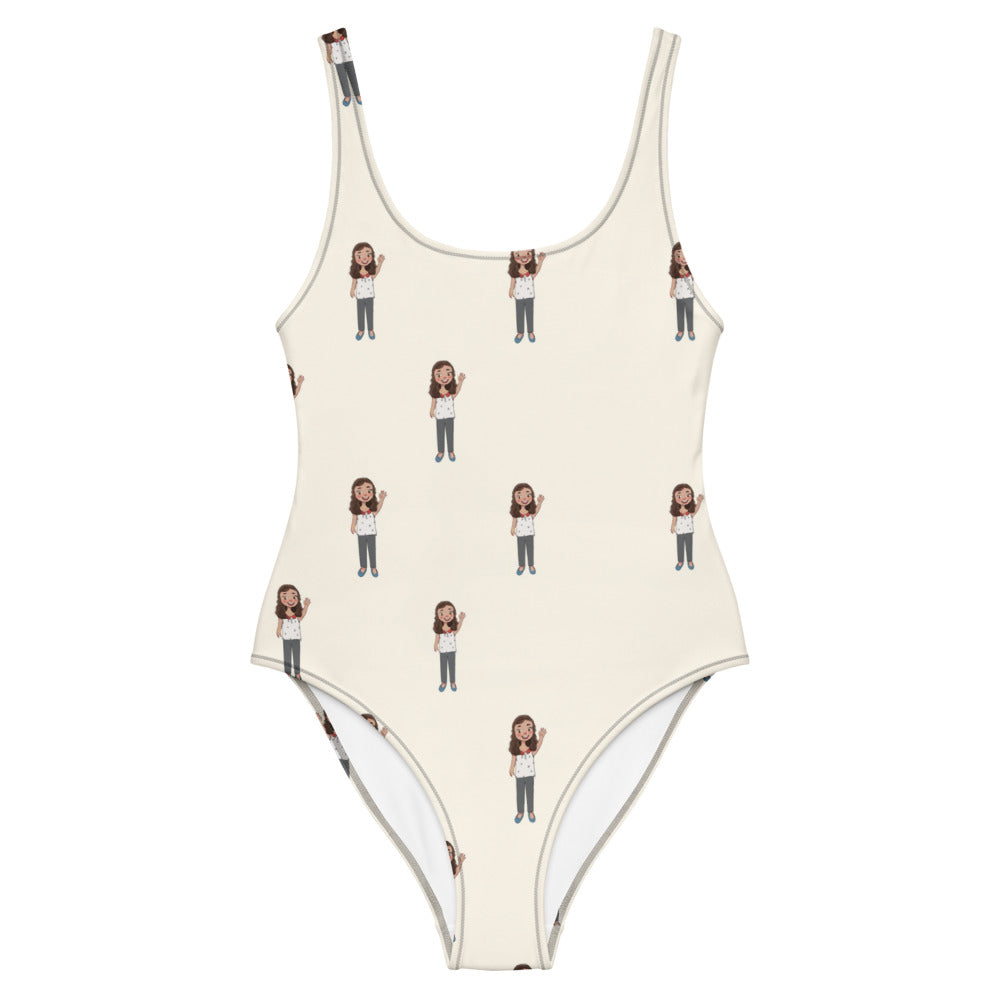 Defne Character All-Over Print One-Piece Swimsuit, Roots & Talks - Front