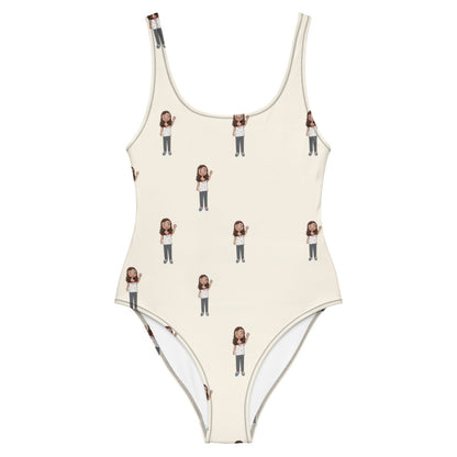 Defne Character All-Over Print One-Piece Swimsuit, Roots & Talks - Front