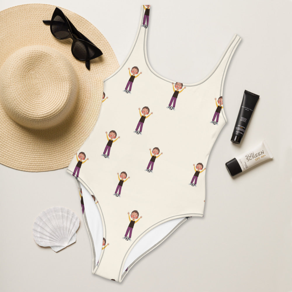 Gazi Character All-Over Print One-Piece Swimsuit, Roots & Talks - lifestyle photo 2