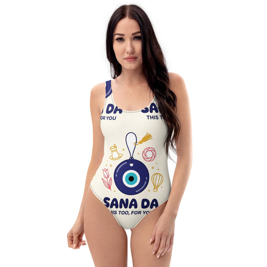 Sana Da All-Over Print One-Piece Swimsuit, Roots & Talks - product photo