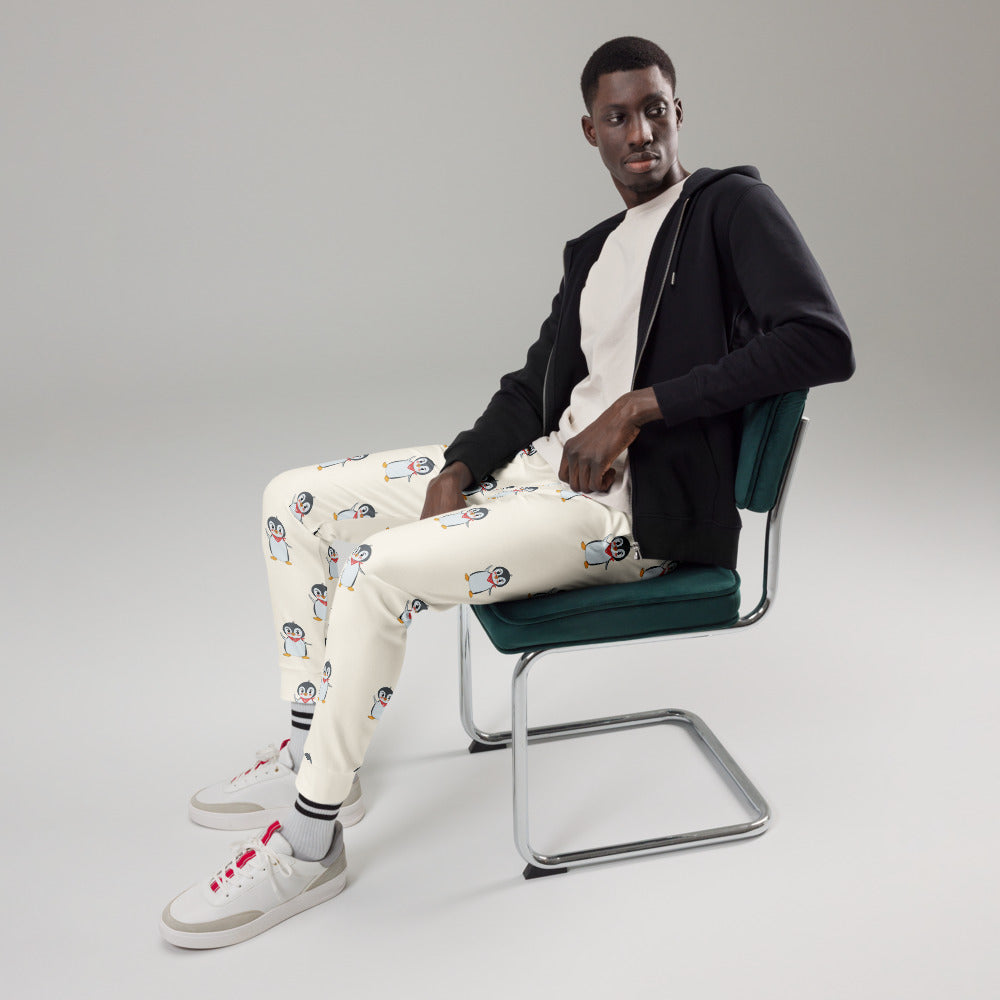 Pingucan Penguin All-Over Print Recycled Joggers, Roots & Talks - lifestyle photo 2