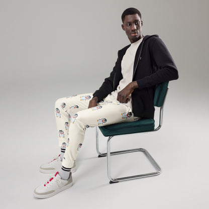 Pingucan Penguin All-Over Print Recycled Joggers, Roots & Talks - lifestyle photo 2