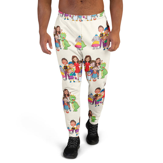 All the Characters Together All-Over Print Recycled Joggers, Roots & Talks - product photo