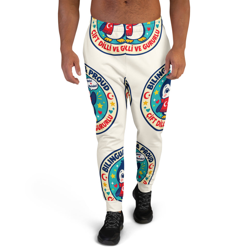 Bilingual & Proud All-Over Print Recycled Joggers, Roots & Talks - product photo