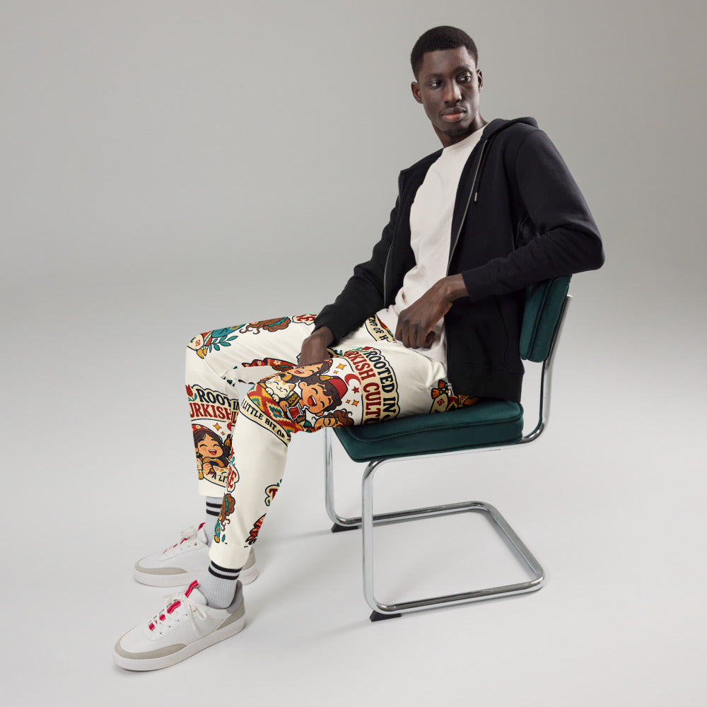Rooted in Turkish Culture All-Over Print Recycled Joggers, Roots & Talks - lifestyle photo 2