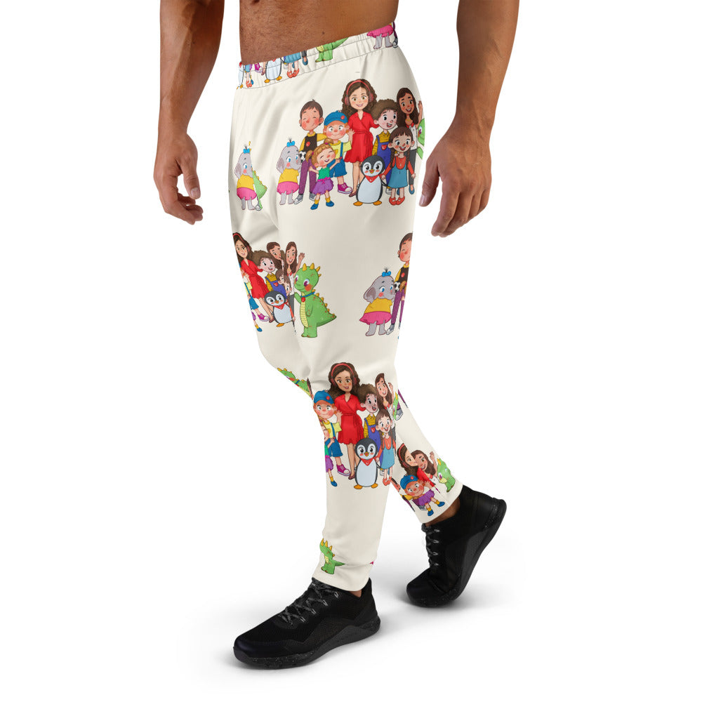 All the Characters Together All-Over Print Recycled Joggers, Roots & Talks - product photo