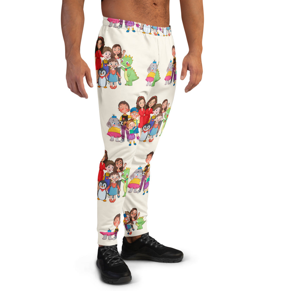 All the Characters Together All-Over Print Recycled Joggers, Roots & Talks - Right