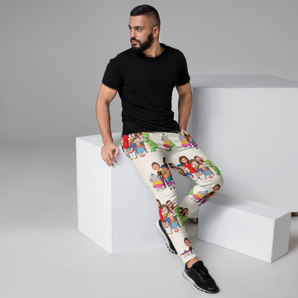 All the Characters Together All-Over Print Recycled Joggers, Roots & Talks - lifestyle photo 1
