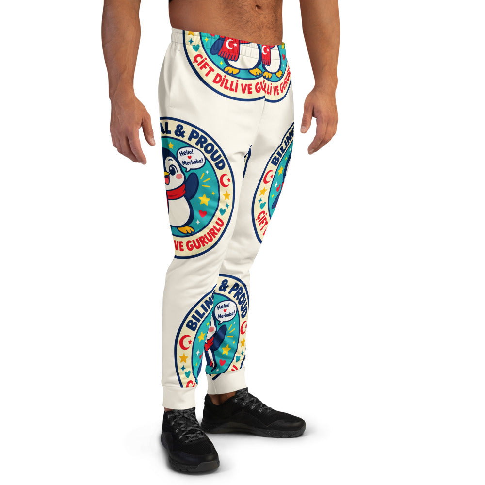 Bilingual & Proud All-Over Print Recycled Joggers, Roots & Talks - lifestyle photo 3