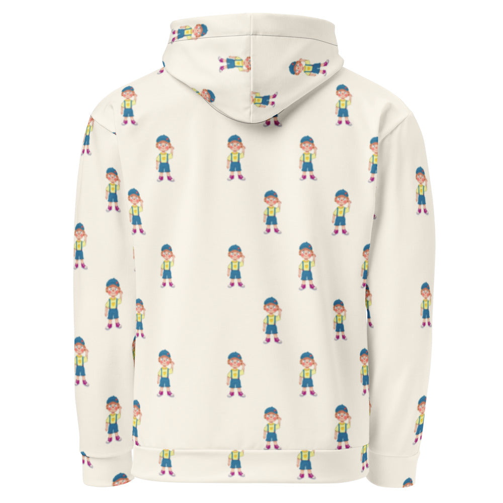Giray Character All-Over Print Recycled Unisex Hoodie, Roots & Talks - product photo