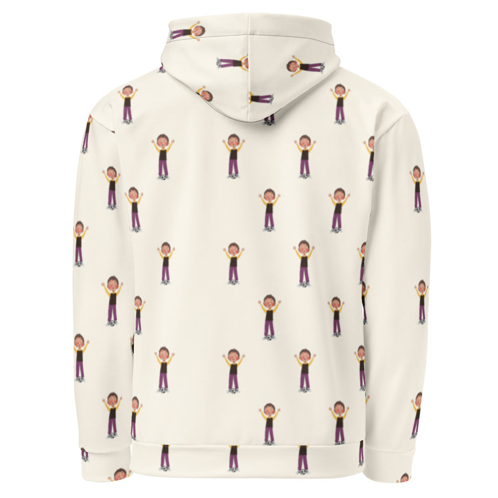 Gazi Character All-Over Print Recycled Unisex Hoodie, Roots & Talks - product photo