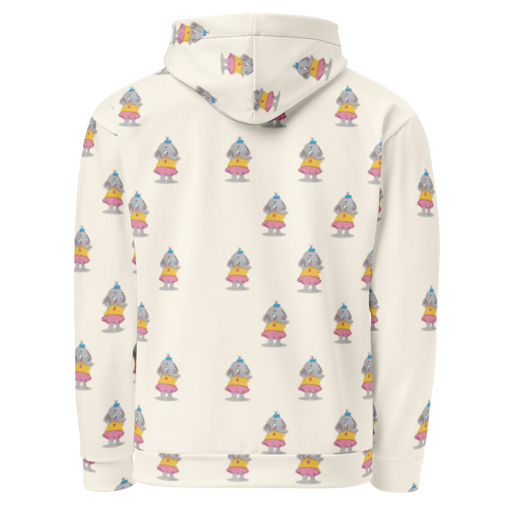 Filiz Elephant All-Over Print Recycled Unisex Hoodie, Roots & Talks - product photo
