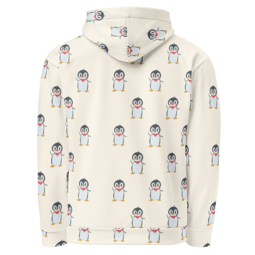 Pingucan Penguin All-Over Print Recycled Unisex Hoodie, Roots & Talks - product photo