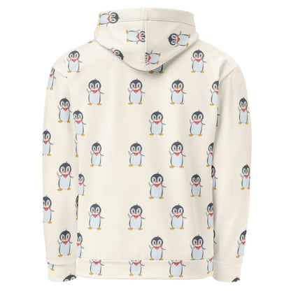 Pingucan Penguin All-Over Print Recycled Unisex Hoodie, Roots & Talks - product photo