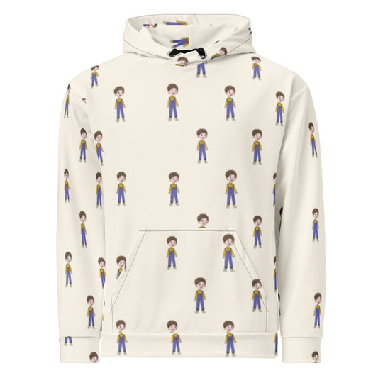 Ahmet Character All-Over Print Recycled Unisex Hoodie, Roots & Talks - product photo