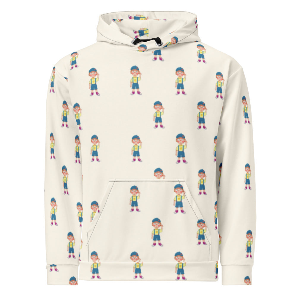Giray Character All-Over Print Recycled Unisex Hoodie, Roots & Talks - product photo
