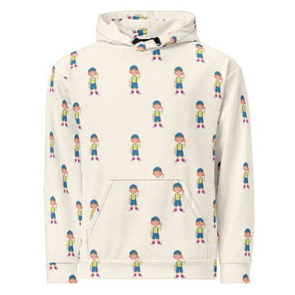 Giray Character All-Over Print Recycled Unisex Hoodie, Roots & Talks - product photo