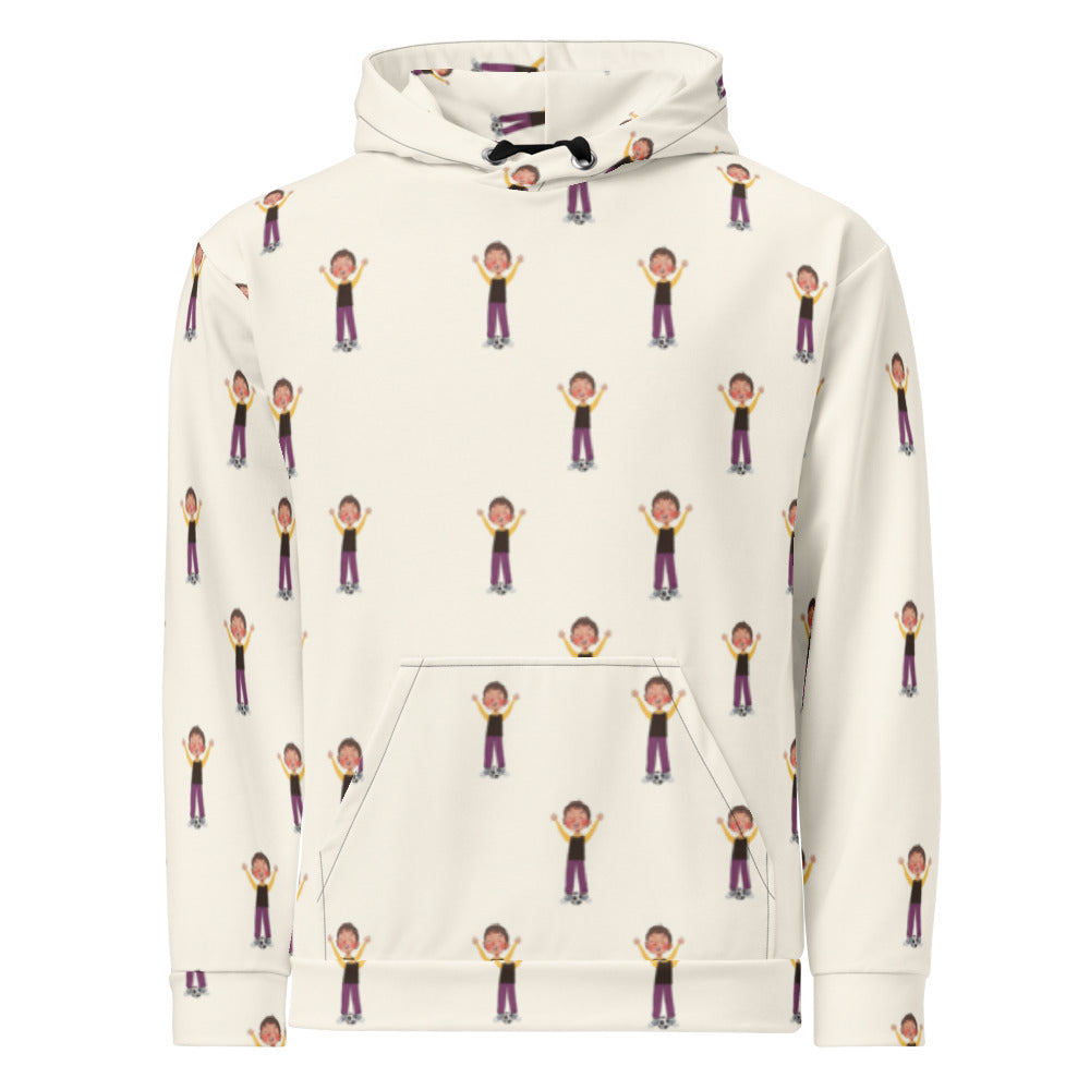 Gazi Character All-Over Print Recycled Unisex Hoodie, Roots & Talks - product photo