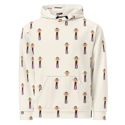 Gazi Character All-Over Print Recycled Unisex Hoodie, Roots & Talks - product photo