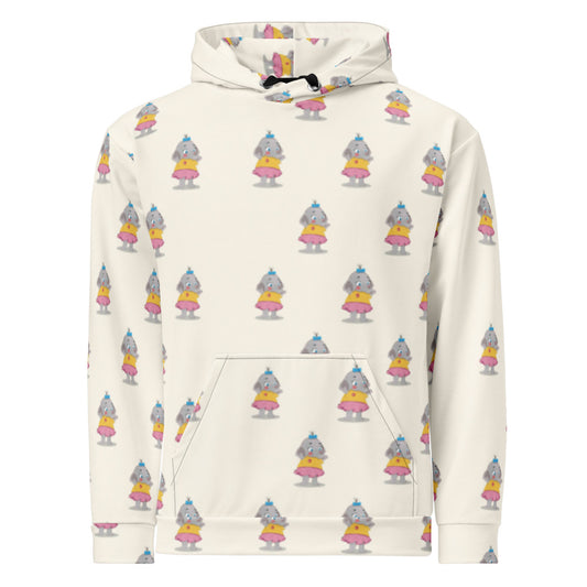 Filiz Elephant All-Over Print Recycled Unisex Hoodie, Roots & Talks - product photo