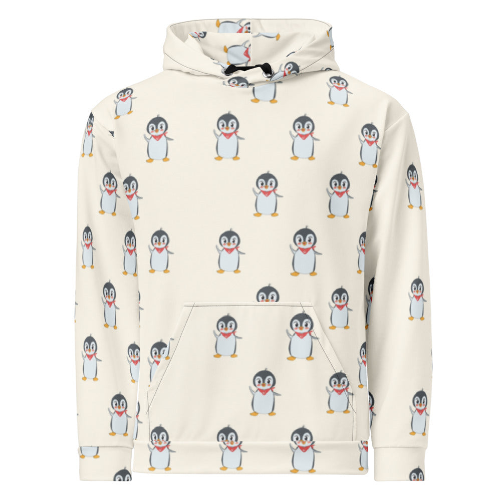 Pingucan Penguin All-Over Print Recycled Unisex Hoodie, Roots & Talks - product photo