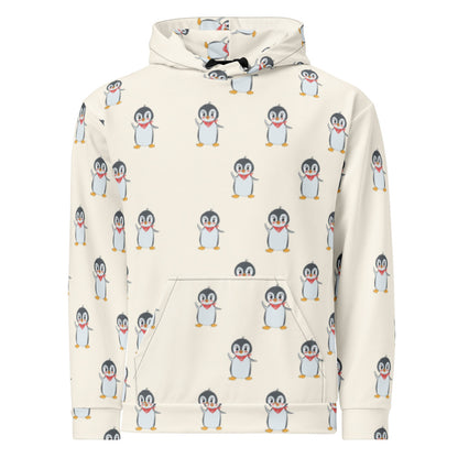 Pingucan Penguin All-Over Print Recycled Unisex Hoodie, Roots & Talks - product photo