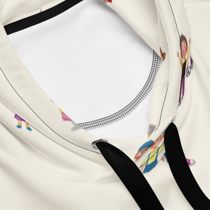 Roots & Talks Characters All-Over Print Recycled Unisex Hoodie - Product details 2