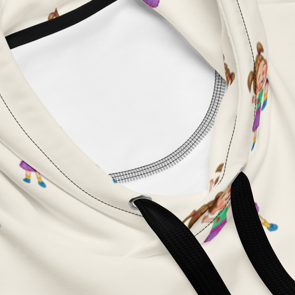 Ela Character All-Over Print Recycled Unisex Hoodie, Roots & Talks - Product details 2