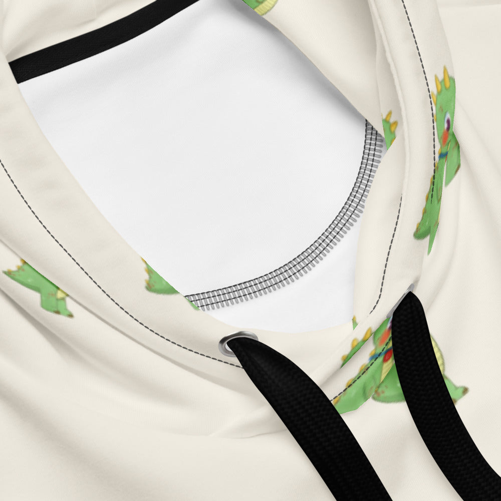 Dino Dinosaur All-Over Print Recycled Unisex Hoodie, Roots & Talks - Product details 2