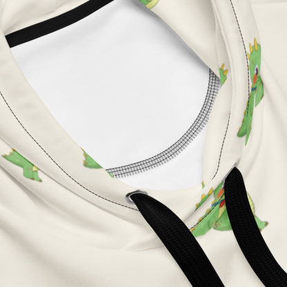 Dino Dinosaur All-Over Print Recycled Unisex Hoodie, Roots & Talks - Product details 2