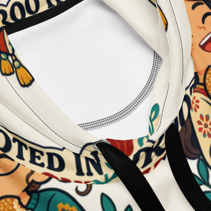 Rooted in Turkish Culture All-Over Print Recycled Unisex Hoodie, Roots & Talks - Product details 2