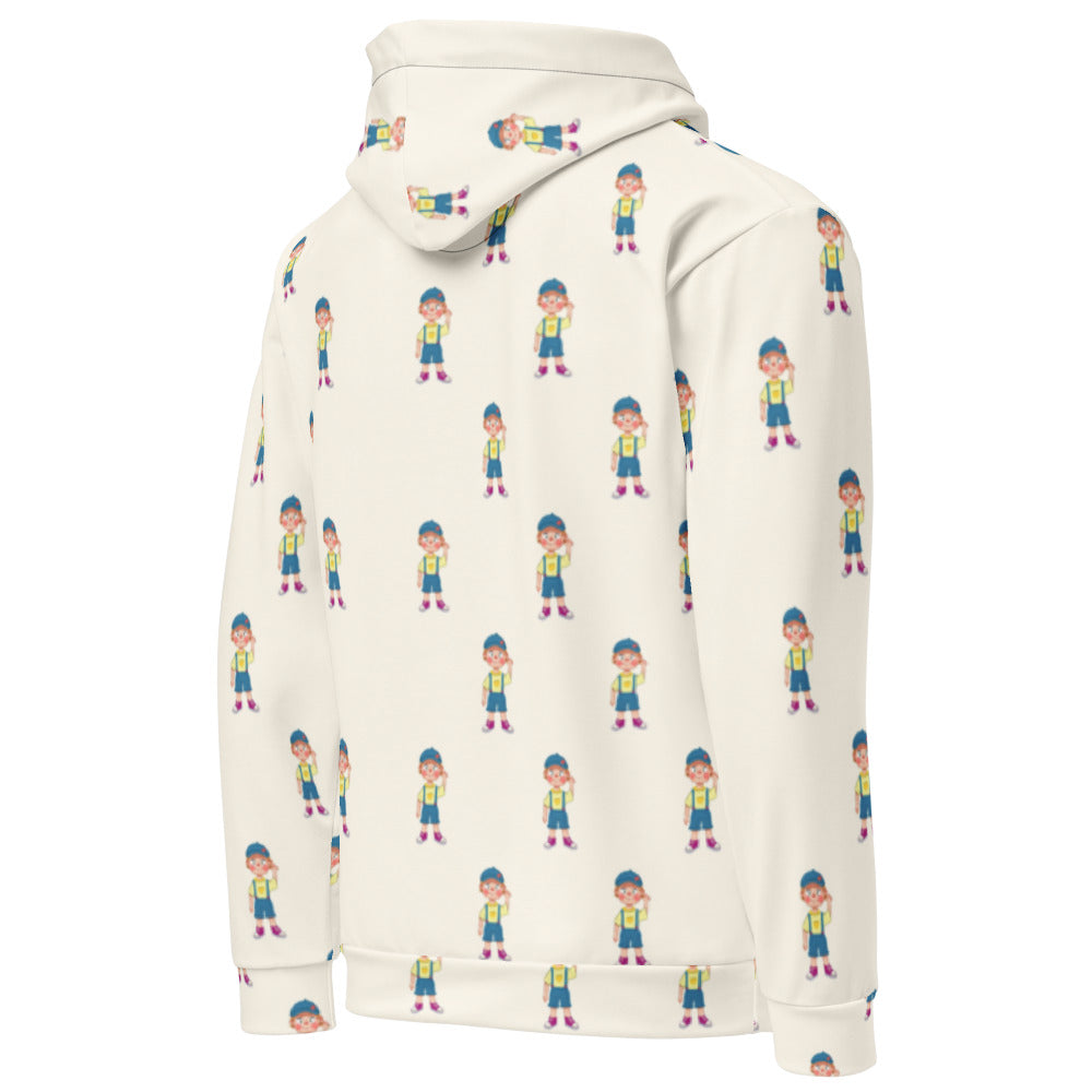 Giray Character All-Over Print Recycled Unisex Hoodie, Roots & Talks - Right Back