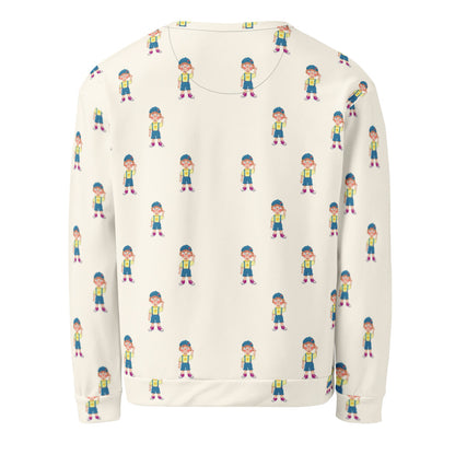 Giray Character All-Over Print Recycled Unisex Sweatshirt, Roots & Talks - Back