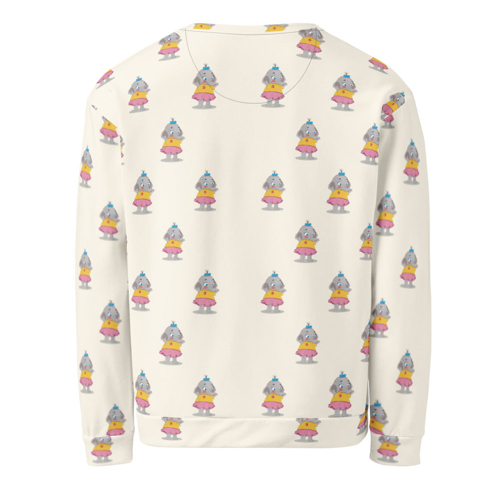 Filiz Elephant All-Over Print Recycled Unisex Sweatshirt, Roots & Talks - Back