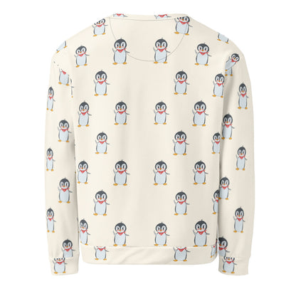 Pingucan Penguin All-Over Print Recycled Unisex Sweatshirt, Roots & Talks - Back