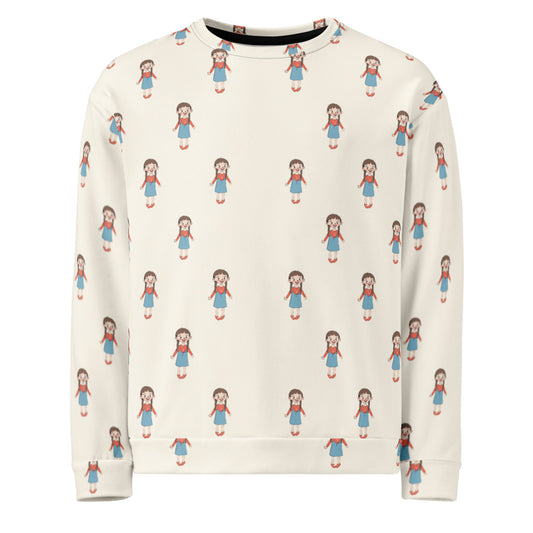 Eylül Character All-Over Print Recycled Unisex Sweatshirt, Roots & Talks - product photo