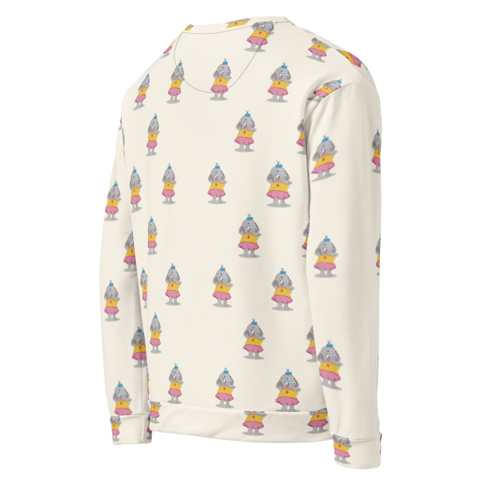 Filiz Elephant All-Over Print Recycled Unisex Sweatshirt, Roots & Talks - product photo