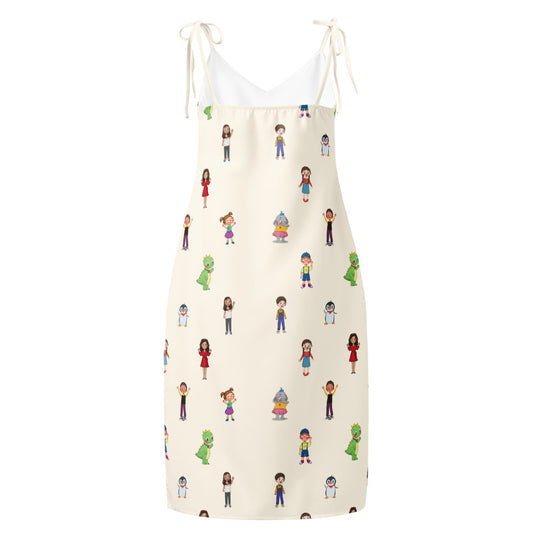 Roots & Talks Characters All-Over Print Slip Dress - product photo