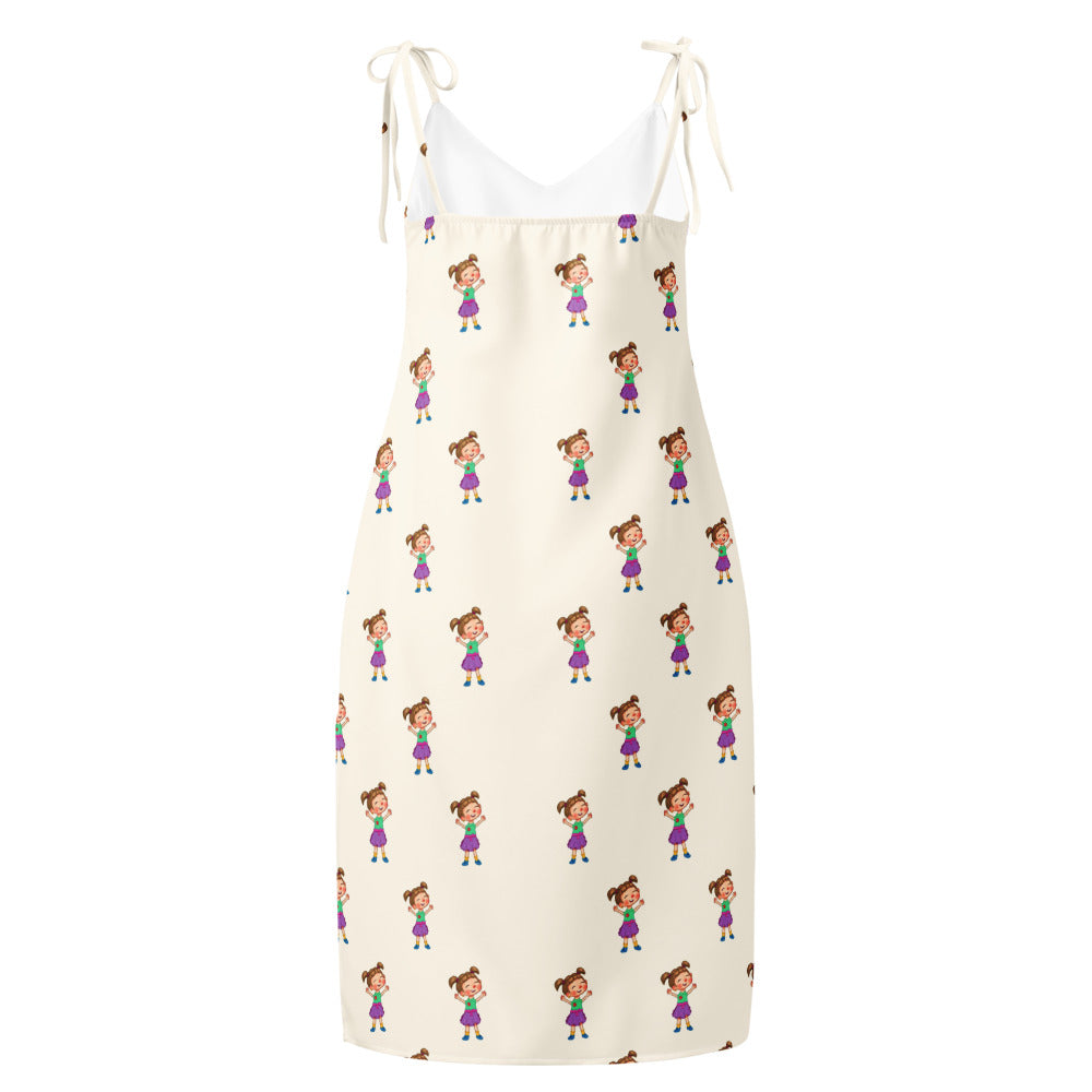 Ela Character All-Over Print Slip Dress, Roots & Talks - product photo