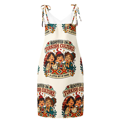 Rooted in Turkish Culture All-Over Print Slip Dress, Roots & Talks - product photo