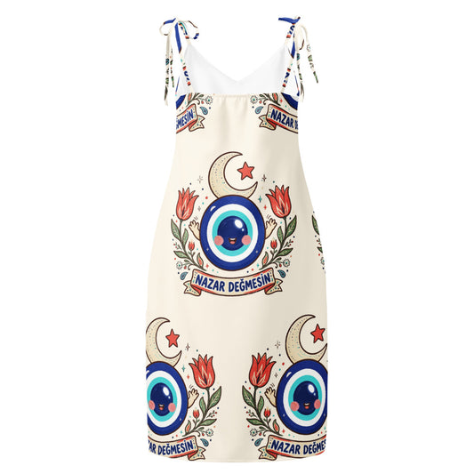 Nazar Değmesin All-Over Print Slip Dress, Roots & Talks - product photo